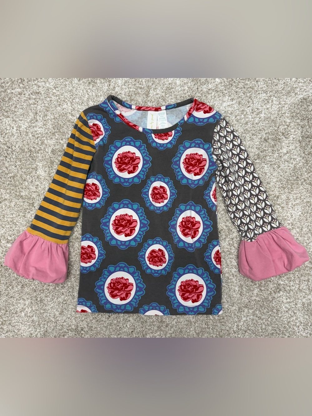 Matilda Jane Paint By Numbers Picasso Puffer Top Size 8